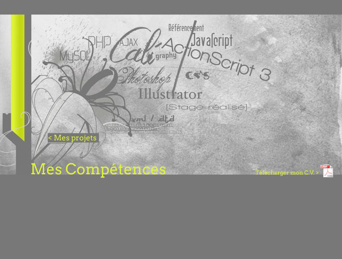 Portfolio flash de Romain Trenet, un projet AS3 XML Portfolio flash de Romain Trenet, un projet AS3 XML