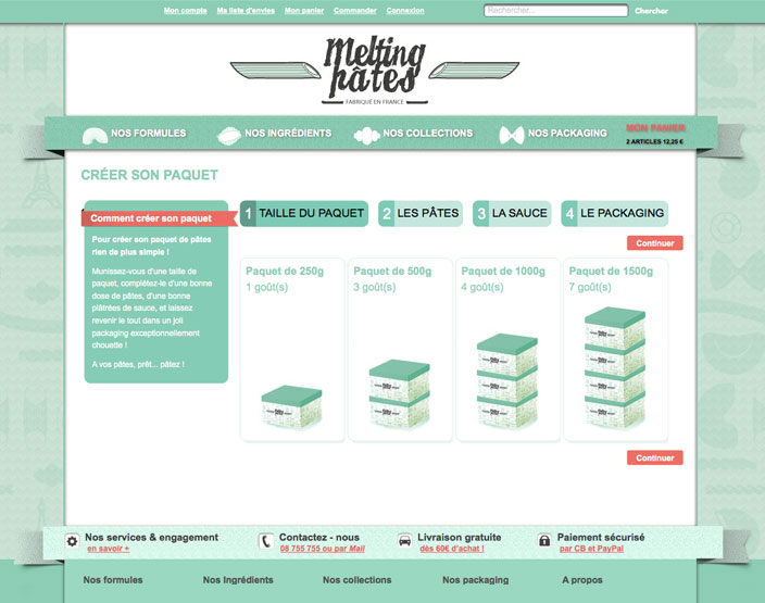 Melting Pâtes, un projet Magento Melting Pâtes, un projet Magento