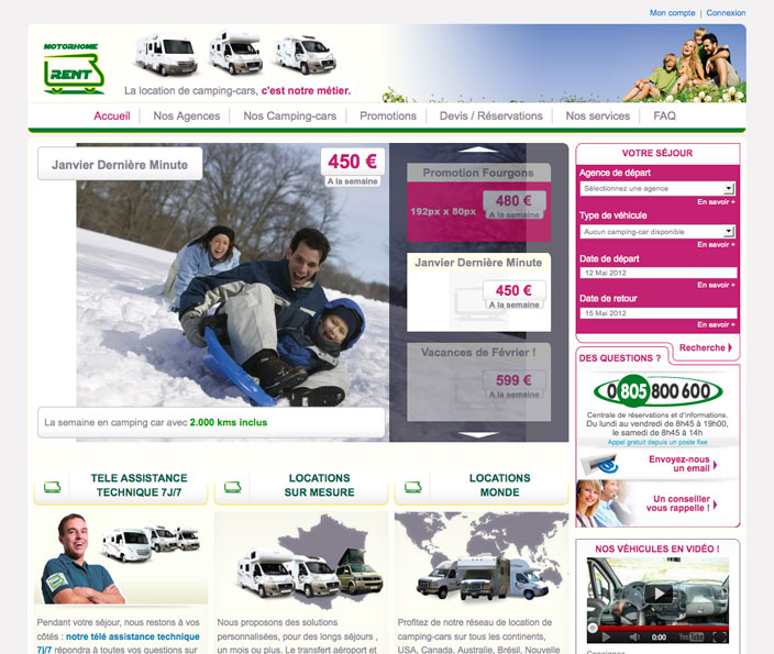 MotorHome Rent, un projet Magento